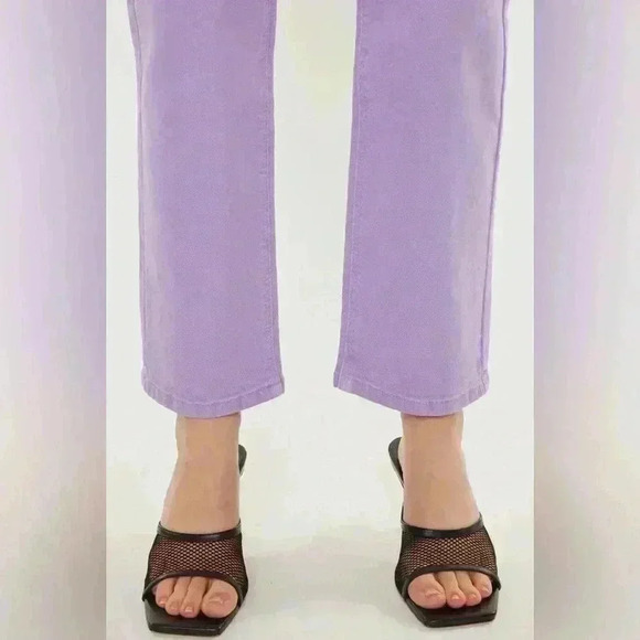 Kancan Zandria Ultra High Rise 90’s Straight Leg Jean size 6/28 in Lavender - Picture 3 of 12